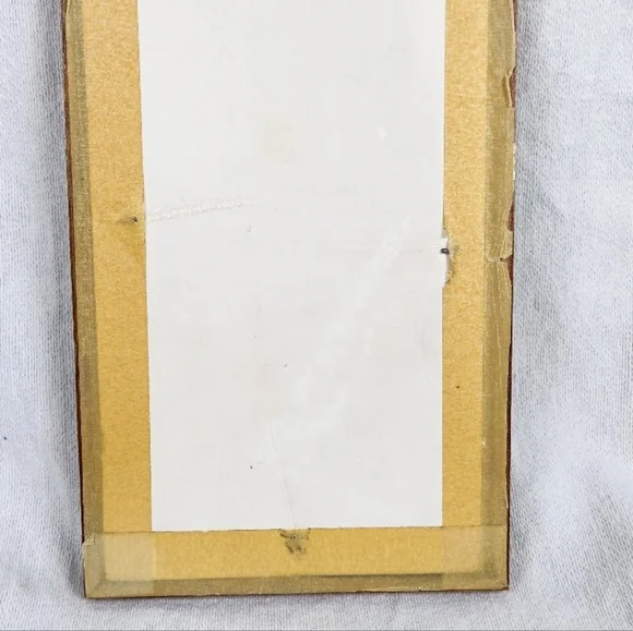 Costa Rica Hand Painted Feather Art Green PARROT Bird Lover Matted Framed 9x5 - Picture 4 of 6